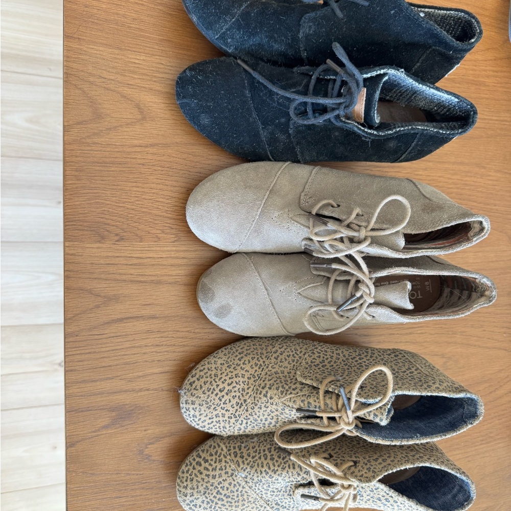 Stylish Ankle Boots Trio in Black, Tan, and Leopard Print